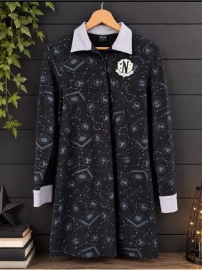 Nevermore Academy Wednesday Addams Constellation Polo Dress Youth XL 14-16
